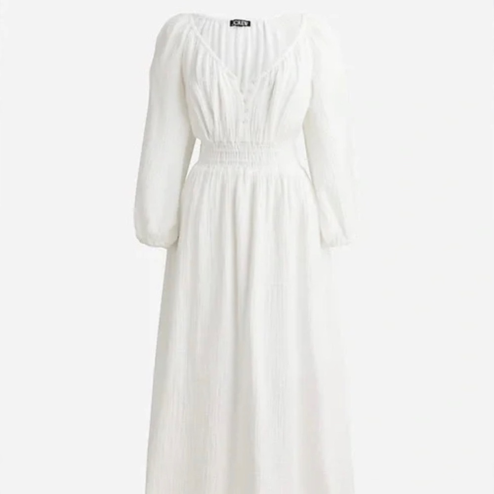 J. Crew V Neck Midi Dress in Soft Gauze - Picture 3 of 7